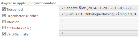 Vård/samhälle Kryssa i Vård/Samhälle och tryck sedan på raden till höger som blir