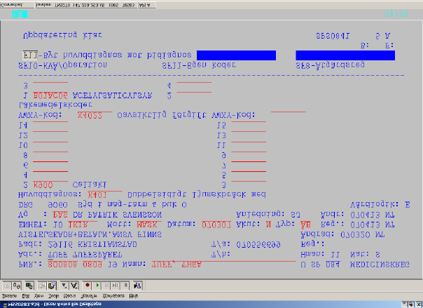 I bilden visas registrerade koder i klartext kontrollera att rätt kod registrerats!! DRG På rad 7 visas en maskinellt framräknad DRG-kod från den regiongemensamma DRG-viktlistan.