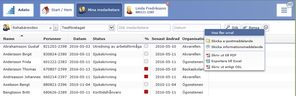 bifogade dokument, måste dock vara PDF- eller jpeg-format): Du kan också skriva ut varje anteckning som ett enskilt dokument, vissa guider skrivs ut som blanketter (rehabutredning), se