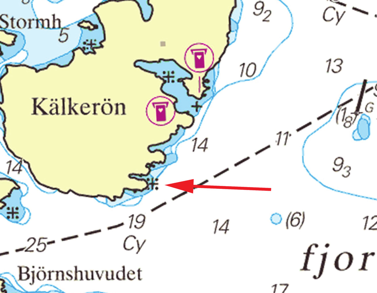 16 Sweden. Kattegat. Göteborg. Rya hamnen. Leading lights withdrawn. The red leading line at Ryahamnen is withdrawn.