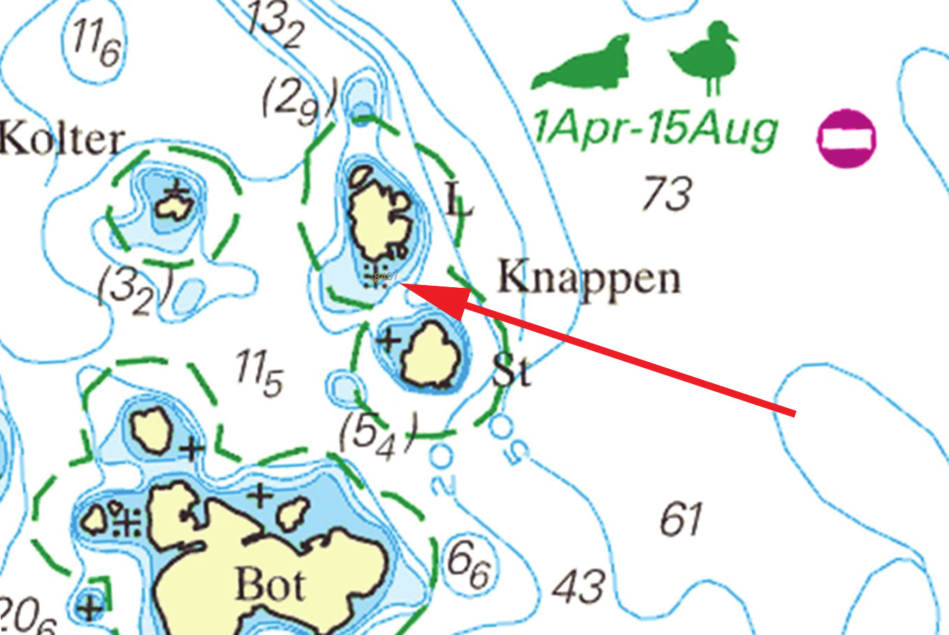 18 * 8487 Sjökort/Chart: 934 Sverige. Skagerrak. Väderöarna. Knappen. Ändrad djupinformation. Inför bränning 58-36,00N 11-03,28E Bsp Västkusten N 2010/s12, Bsp Västkusten N 2012/s12 Sweden. Skagerrak. Väderöarna. Knappen. Amendments to depth.