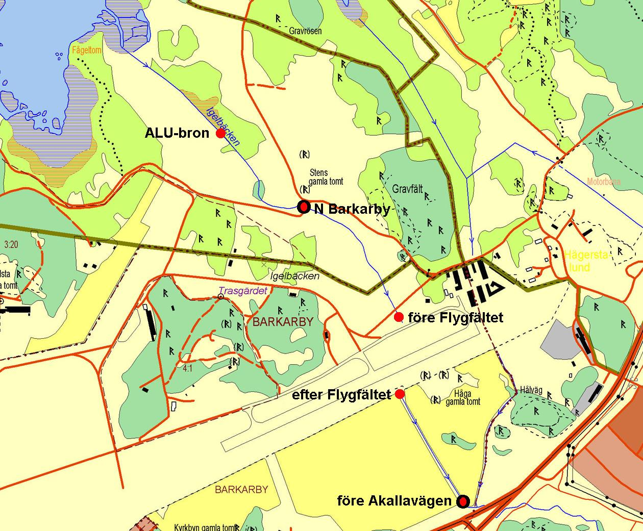 Provtagningar i Igelbäcken 214 Bilagor BILAGA 3. Provtagning ALU-bron Akallavägen 27 Christer Lännergren / LU 27-8-24 Stockholm Vatten, 16 36 Stockholm Tel 8 5221 2454 christer.