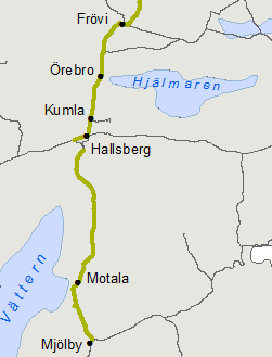 Bro över Järnvägsgatan Avesta Krylbo. km 160+110.