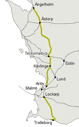 Godsstråket genom Skåne Lockarp Trelleborg, km 627+267-648+055 för varaktig hastighetsnedsättning på grund av dåliga