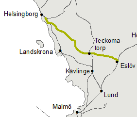 Rååbanan Helsingborg Teckomatorp, km 3+350-33+626