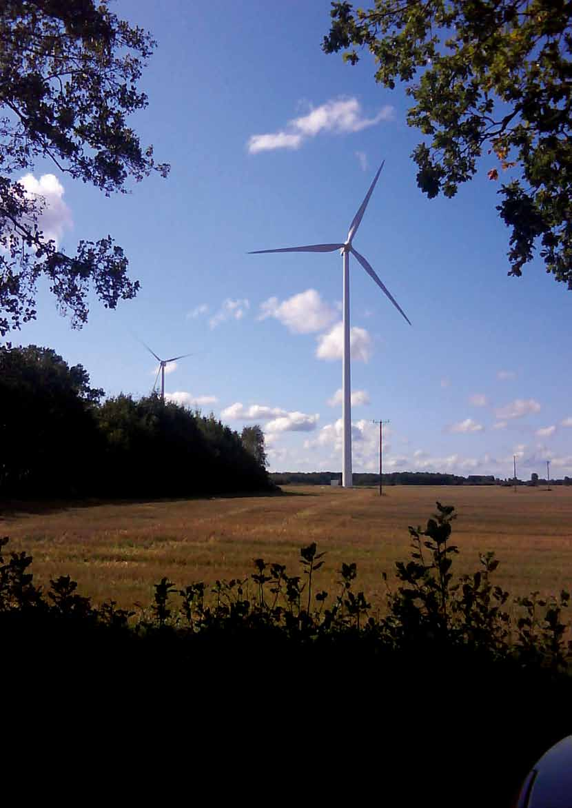 Tumleberg Under hösten 2009 etablerade Eolus två Vestas V90 2,0 MW verk med 105 meters