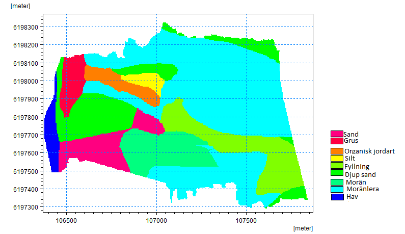 Omättad zon Geologiska data för modellen baseras på jordartskartor givna av kommunen samt en tidigare geologisk undersökning genomförd av Ramböll (Ramböll, 2012; Roldin 2012). Figur 11.