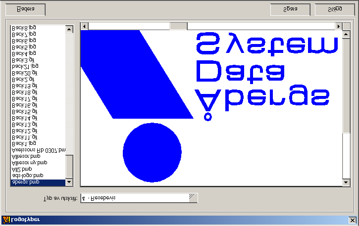 Grundmodulen Logotyper (Arkiv menyn) I systemet är det förberett för en logotyp på resebevis och fakturor. Denna logotyp kopplas till systemet genom denna rutin.