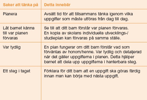 EFFEKTIV PLANERING Det är viktigt att involvera barnet i val och beslut som en del av en bra planering.