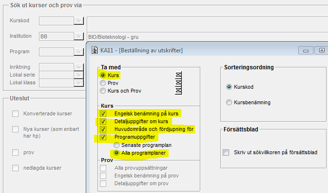 Benämning;Huvudområde;Fördjupning;Program;Benämning;Inriktning;Benämning;Högskolepoäng;Poän