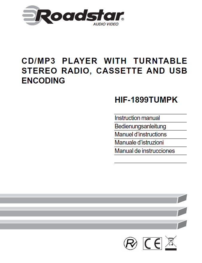 SKIVSPELARE MED STEREO RADIO MOTTAGARE OCH