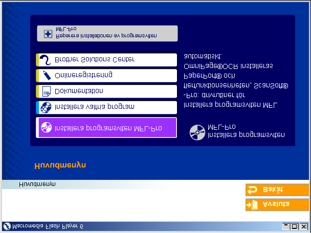 Steg 2 Installera drivrutiner och programvara För användare av Windows NT Workstation Version 4.0 Kontrollera att du har följt anvisningarna i steg 1 Ställa in maskinen på sidorna 4-9.