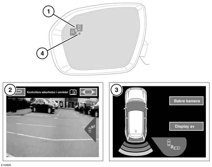 Parkeringsassistans vid parkering TRAFIKDETEKTERING VID BACKNING Systemet för trafikdetektering vid backning (RTD) är avsedd att komplettera, inte ersätta, säker körning, god iakttagelseförmåga och