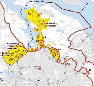Förutsättningar Den fördjupade översiktsplanen anger följande vägledning för markanvändning och utveckling av Vetenskapsstaden: Vetenskapsstaden ingår i Nationalstadsparken som en mer bebyggd och