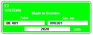 Hantering av Enheten BE(G)48-serien väger i de flesta fall 24-28kg och alltid mindre än 35kg (BE485 med största möjliga flerspindelhuvudet VH104P).