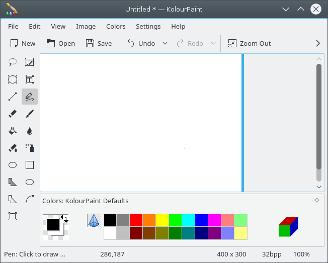 Kapitel 1 Inledning KolourPaint är ett fritt, lättanvänt ritprogram av KDE.