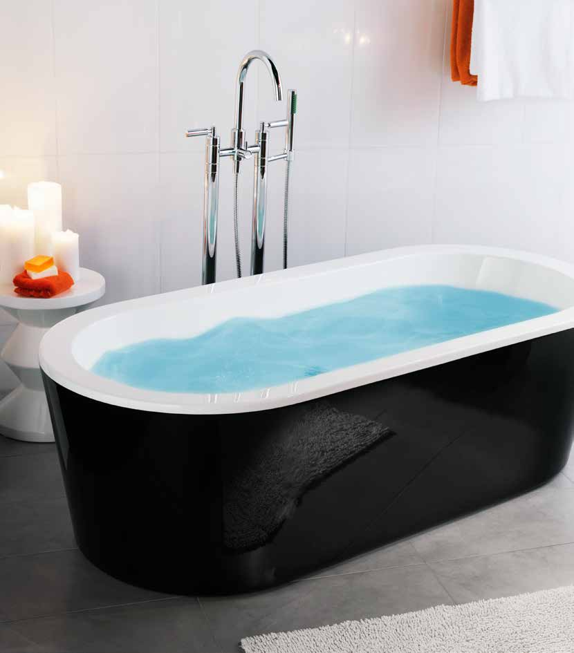 deep r 1600 badkar svart/vitt eller vitt 7.700:- deep r 1600 badkar svart/vitt eller vitt 8.900:- deep r1600/1800 badkar Ett modernt stilfullt badkar av lättskött slitstark akryl i mjuka former.