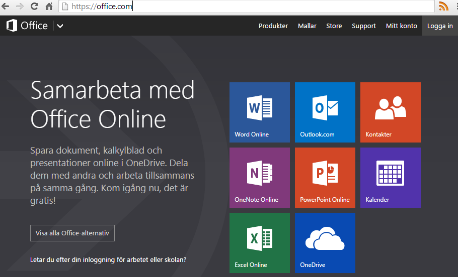 Via Utforskaren Via appar i mobiler,