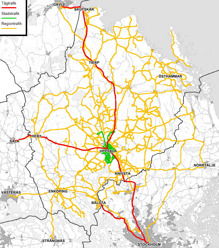 Kollektivtrafikens effektivitet Figur 6 Kollektivtrafik som landstinget helt eller