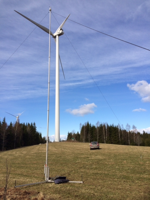 Foto B 2:13: Väderstationens position för bakgrundsmätning