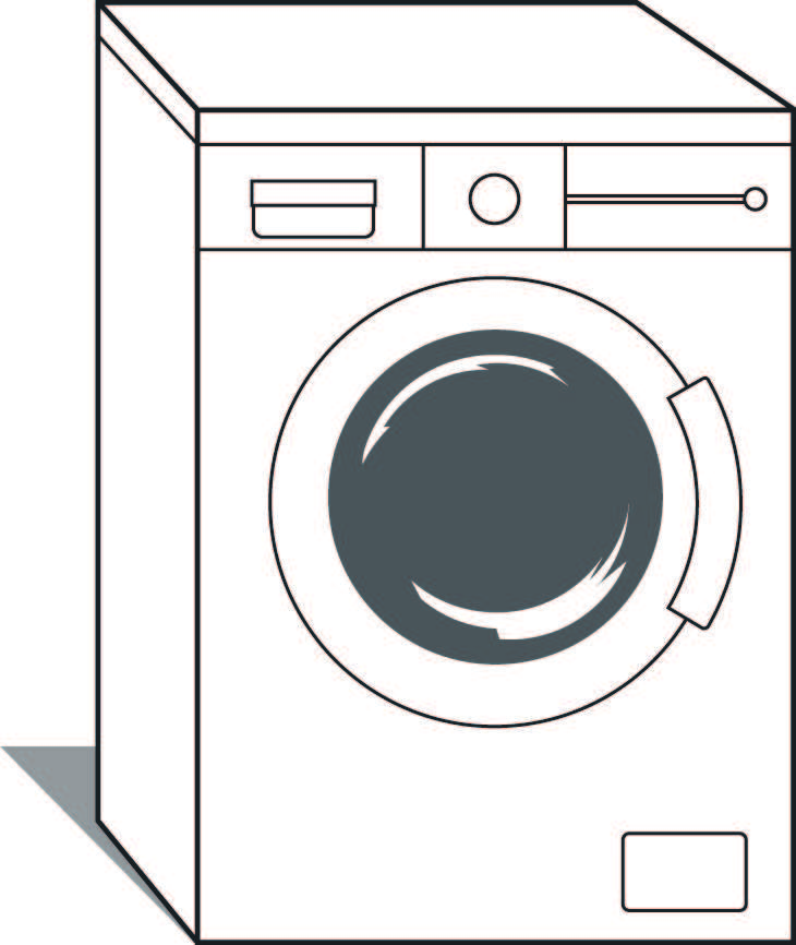 fläckborttagare/tvättbensin, kan orsaka explosion om det läggs i maskinen. Skölj noggrant av tvättgodset för hand. Påfyllningsluckan kan bli mycket varm. Var försiktig när hett tvättvatten töms ut.