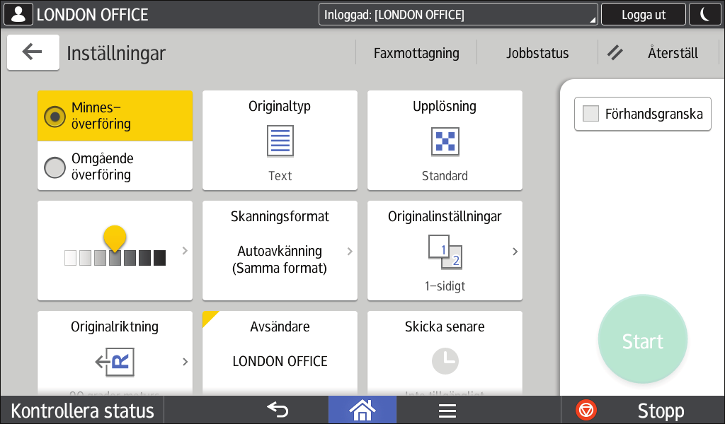 Så här använder du applikationerna 1 2 3 4 5 6 DPK065 Nr. Ikon Beskrivning 1 2 Du kan byta till läget omedelbar överföring. Minnesöverföring är standardläge såvida du inte väljer omedelbar överföring.