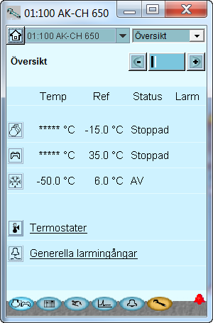 Direktkoppling Inställning och drift av en AK regulator måste genomföras via mjukvaruprogrammet AK-Service Tool.