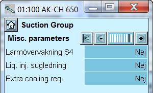 3 K under värdet kommer hela kondensorkapaciteten att kopplas in och kompressorkapaciteten att reduceras. Om nivån överskrids kommer hela kompressorkapaciteten att kopplas ur.
