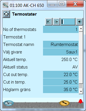 Konfiguration - fortsatt Ställ in separata termostatfunktioner 1. Gå till Konfigurationsmeny 2. Välj Termostater 3.