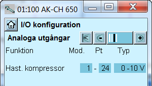 Konfiguration - fortsatt 5. Konfiguration av Analoga utgångar Tryck +-knappen för att gå till nästa sida 6.