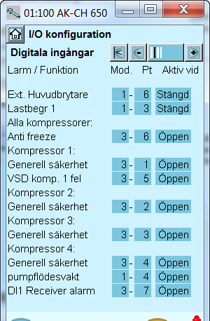 Detta kan bero på följande: Ett val har gjorts med en kombination av modulnummer och punktnummer som inte existerar. Det valda punktnumret på den valda modulen har ställts in för något annat.