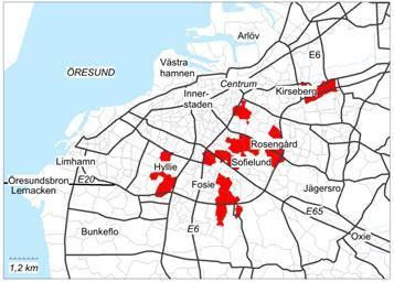 (90% hyresrätt i utsatta områden) Källa för materialet om Linköping and Malmö