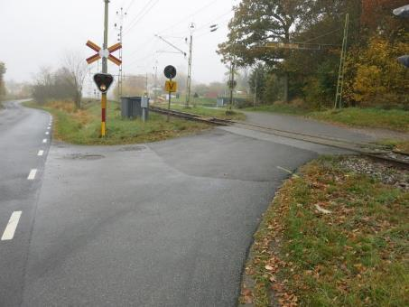 Figur 40: En av många plankorsningar med låg skyddsnivå.