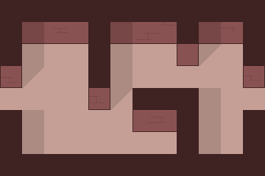 Att bygga en omgivning (Figur 9.1, Ett exempel på hur ett rum kan se ut inuti, med väggar och golv.