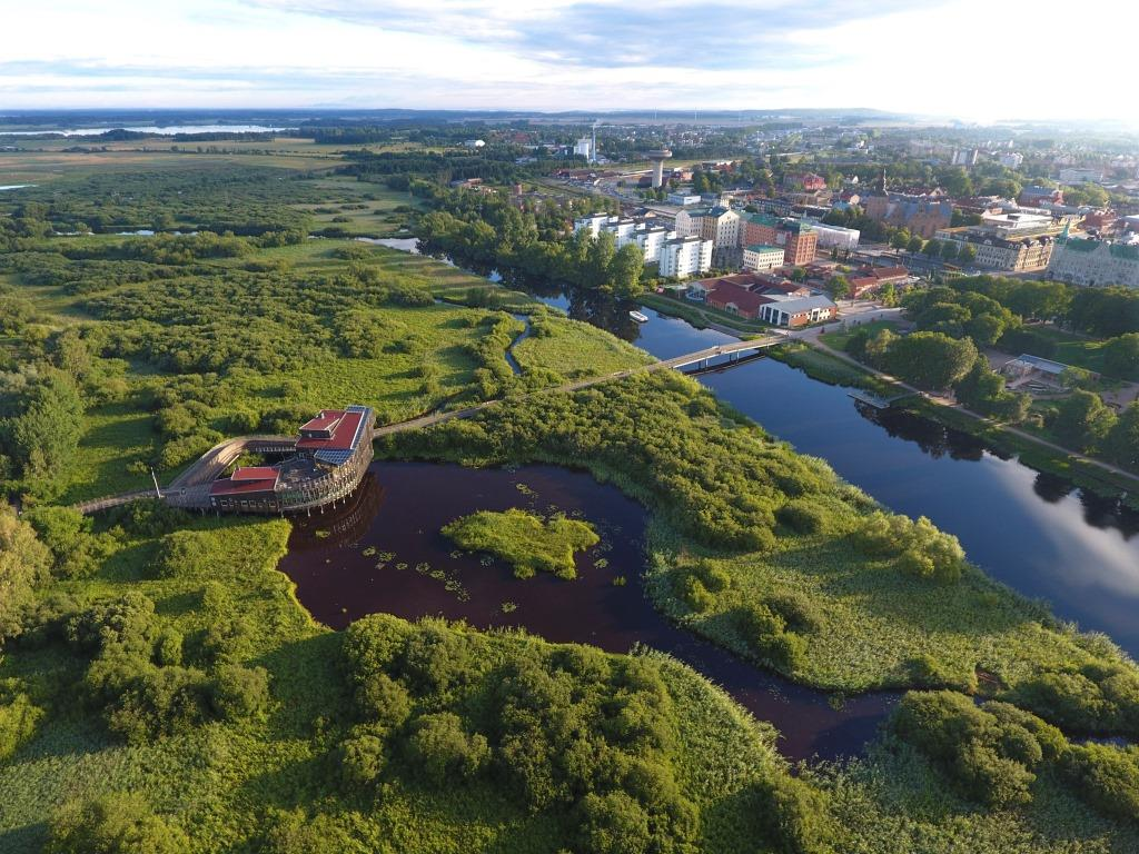 Vattenriket, mitt i Kristianstad.