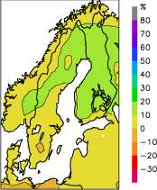 Precipitation change according