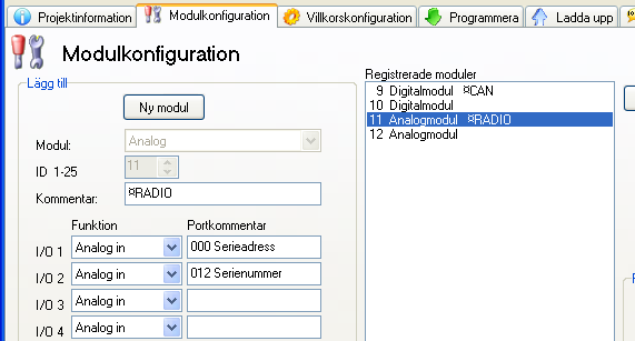 Tillägg för art. 80-72107 C721 med 433MHz sändare (fr.o.m. v1.10) rev 2 2011-04-20 Fr.o.m. v1.10 kan kretskort C721 konfigureras för att använda en telemetriradiomodul istället för blåtand tex.