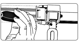 USE Fasten the crank handle in the crank mount. Turn the crank handle anticlockwise to retract the awning and clockwise to extend it. ADJUST THE AWNING S TILT ANGLE 3x2m and 3.6x2.