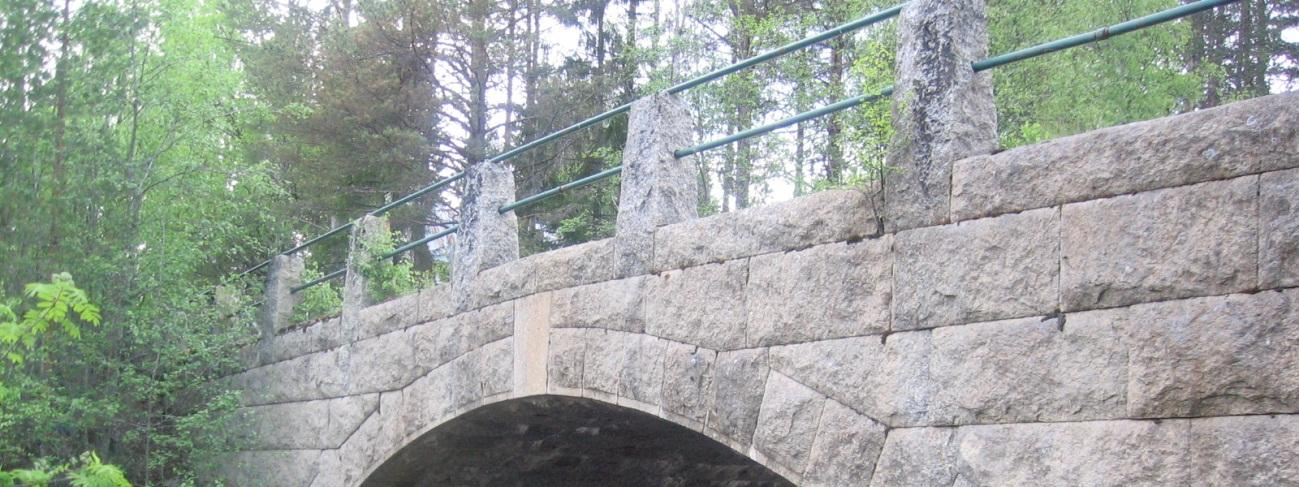 Figur 21. Stenvalvsbro vid Aspseleforsen (Gideälven) i höjd med Bredträsk i Bjurholms kommun (Bredträsk Bya-män okänt år).