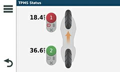 Övervakning av däcktryck För extra skydd på vägen är zūmo 595LM kompatibel med Garmins övervakningssystem för däcktryck 6 (TPMS, säljs separat).