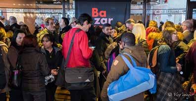 Minst 10 000 personer besökte Bazaren Bazarens öppettider var torsdag 9 februari kl. 11 18 och fredag 10 februari kl. 11 16, totalt 12 timmar.