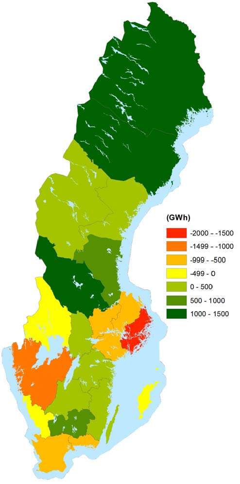 Oförädlade trädbränslen, län Underskott i storstadsregioner Störst i Stockholm Störst användning i Västra