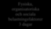 vidareutbildning Steg 1 3 dagar Fysiska, organisatoriska och sociala belastningsfaktorer 3 dagar