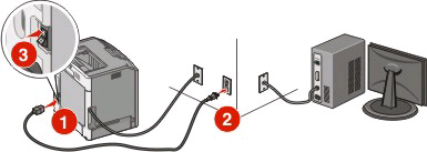 2 Anslut strömsladden till skrivaren och sedan till ett korrekt jordat elektriskt uttag. Slå därefter på skrivaren. 3 Sätt i cd-skivan Programvara och dokumentation. 4 Klicka på Install (Installera).