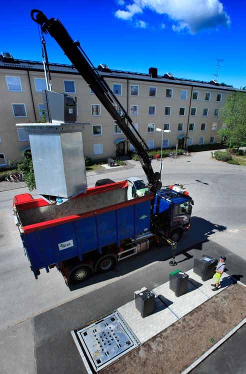 Systemet är miljövänligt tack vare den korta tömningstiden då