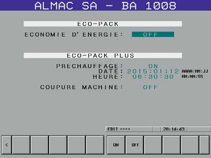 Ett dedikerat användarinterface Tack vare sitt dedikerade gränssnitt är optionerna Eco-Pack och Eco-Pack Plus mycket lätta att programmera.