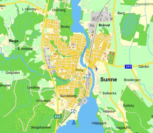 3 Områdesbeskrivning Grundvattenprovtagningen har genomförts på fem olika angränsande platser i centrala Sunne; Vid kommunkontoret på Kvarngatan 6A (fastighet Sundsvik 6:3) I korsningen mellan