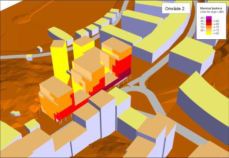 Planbeskrivning Norra Nacka strand 37 (56) Maximalnivå vid fasad.