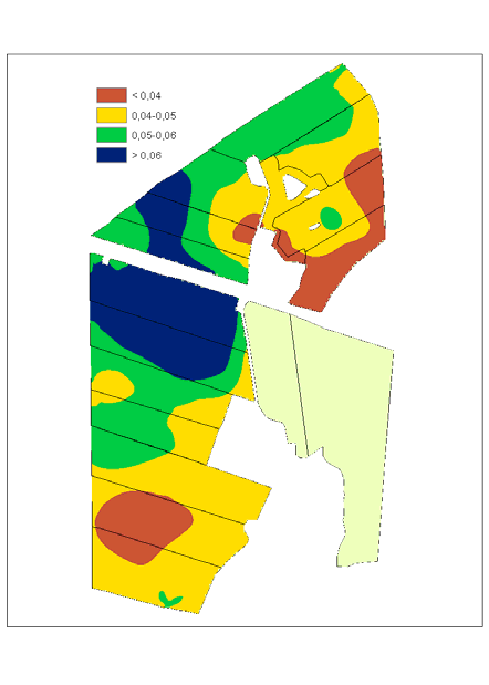 Potentiell kvävemineralisering Potentiell kvävemineralisering (mg ammoniumkväve g -1 ts jord och 10 dagar) analyserades i 5-10 cm djup (bilaga 4).