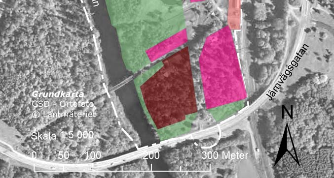 Fullt utbyggd och med en genomsnittlig byggnadshöjd på 3 våningar kan strukturen rymma ca 80 93 000 m 2 bruttoyta. Kv Stocken och kv Tumskruven oräknade.